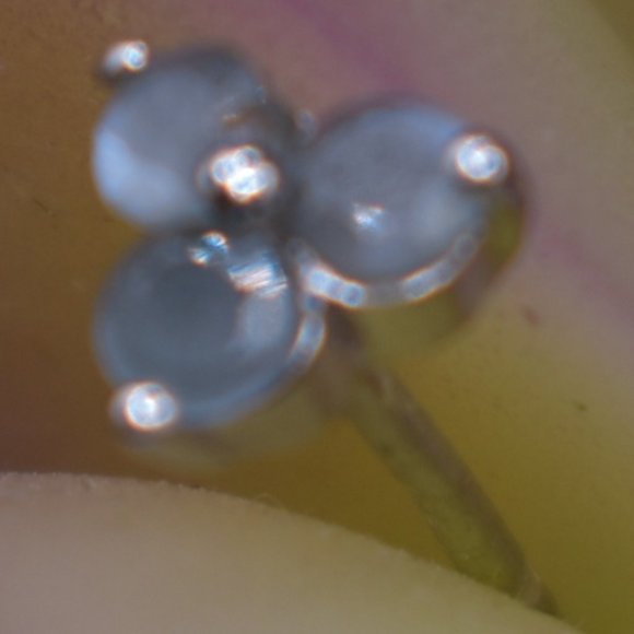 Alexandrite Trinity Stud Earrings in Platinum Over Sterling Silver - Picture 3 of 3